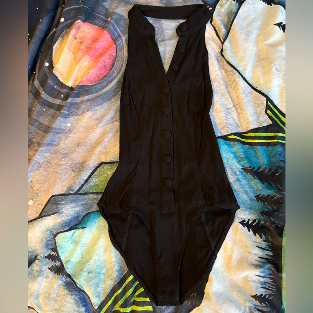 Free People High Neck Backless Bodysuit XS